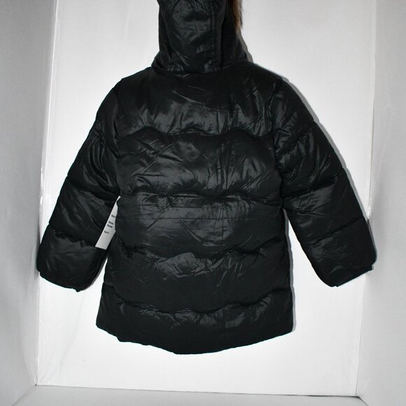 Old Navy Kids Puffer Jacket with Fur Hood in Black Size: 4T NWT - Picture 4 of 4